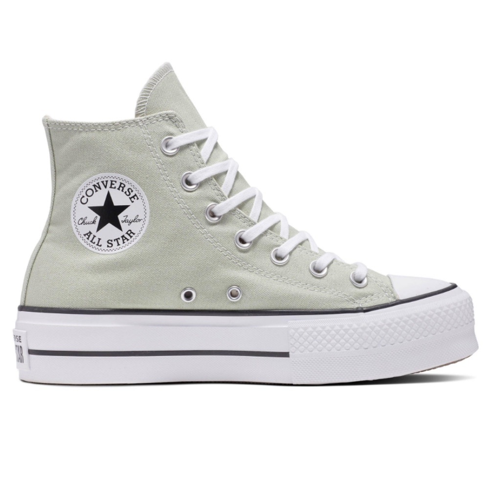 Brand new platform sage green converse